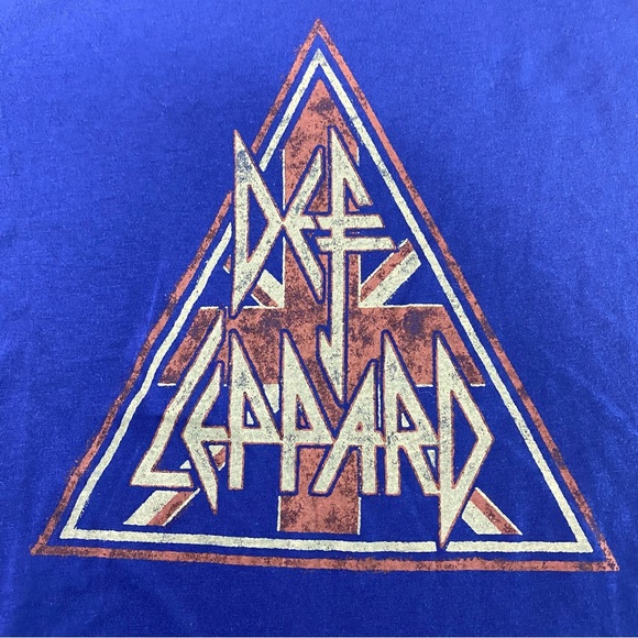 Def Leppard Large Blue Men’s Tank Top - Picture 3 of 7